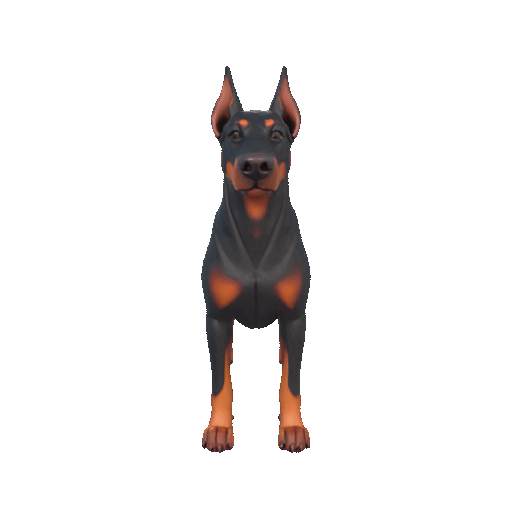 Doberman Pinscher Figurine – 3D Printable Elegant Dog Model