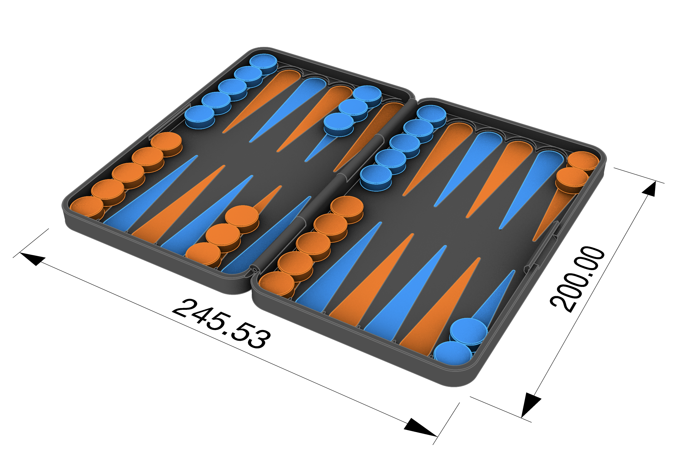 Miniatura 3 do modelo 3D Backgammon To-Go