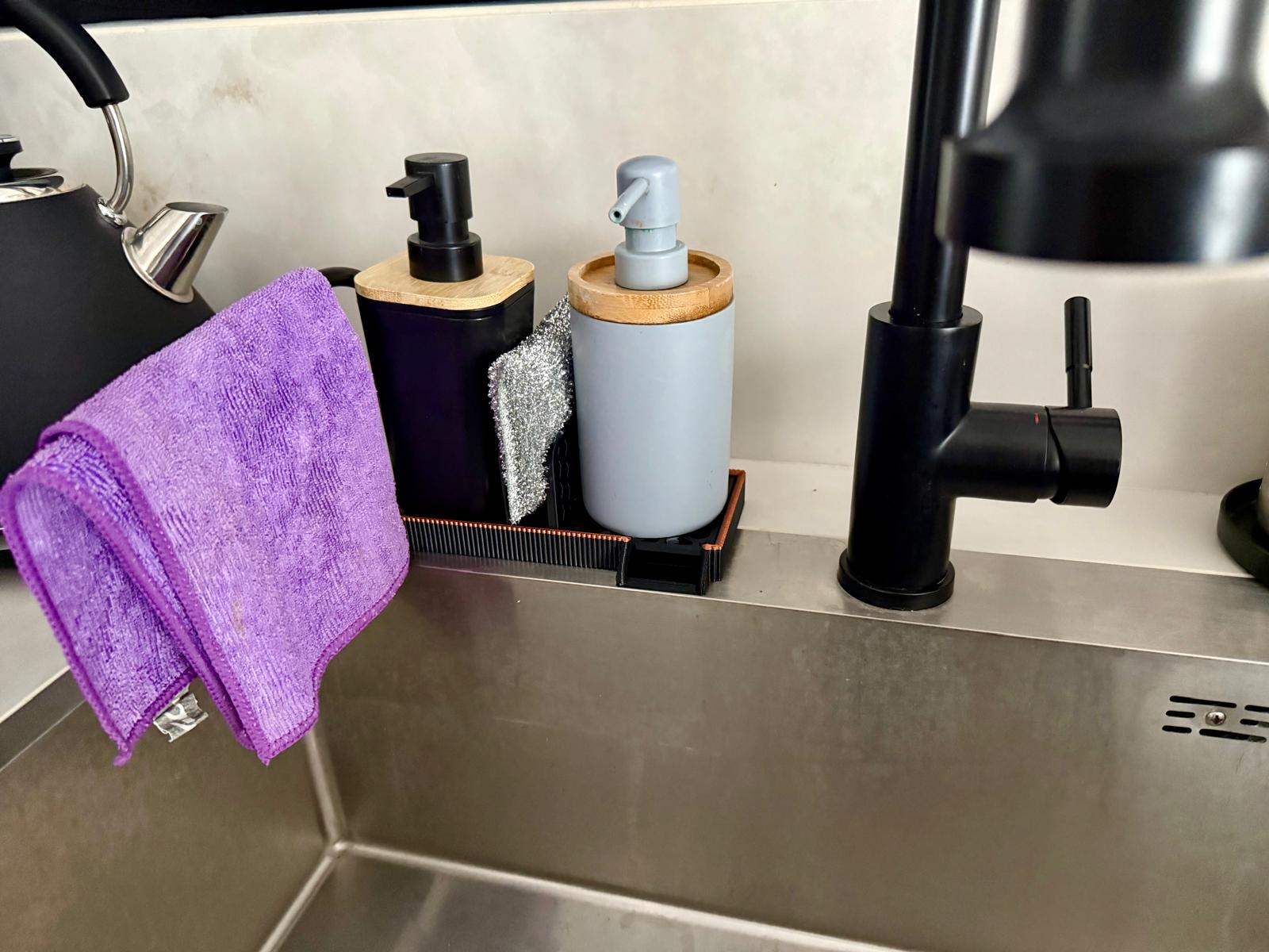 Dish Soap, cloth and sponge holder