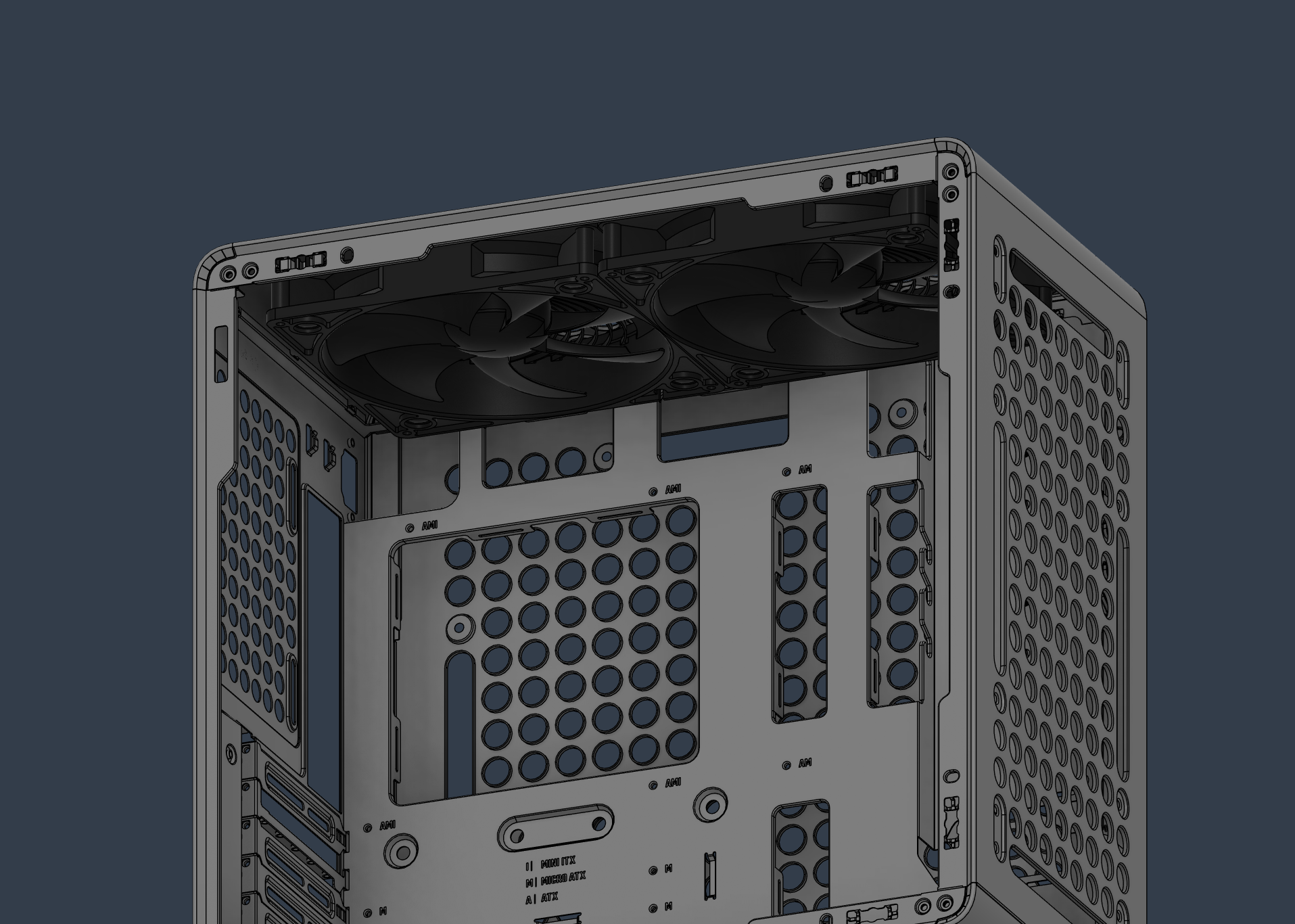 2x 180mm Fan mount for Qube 540 (top)
