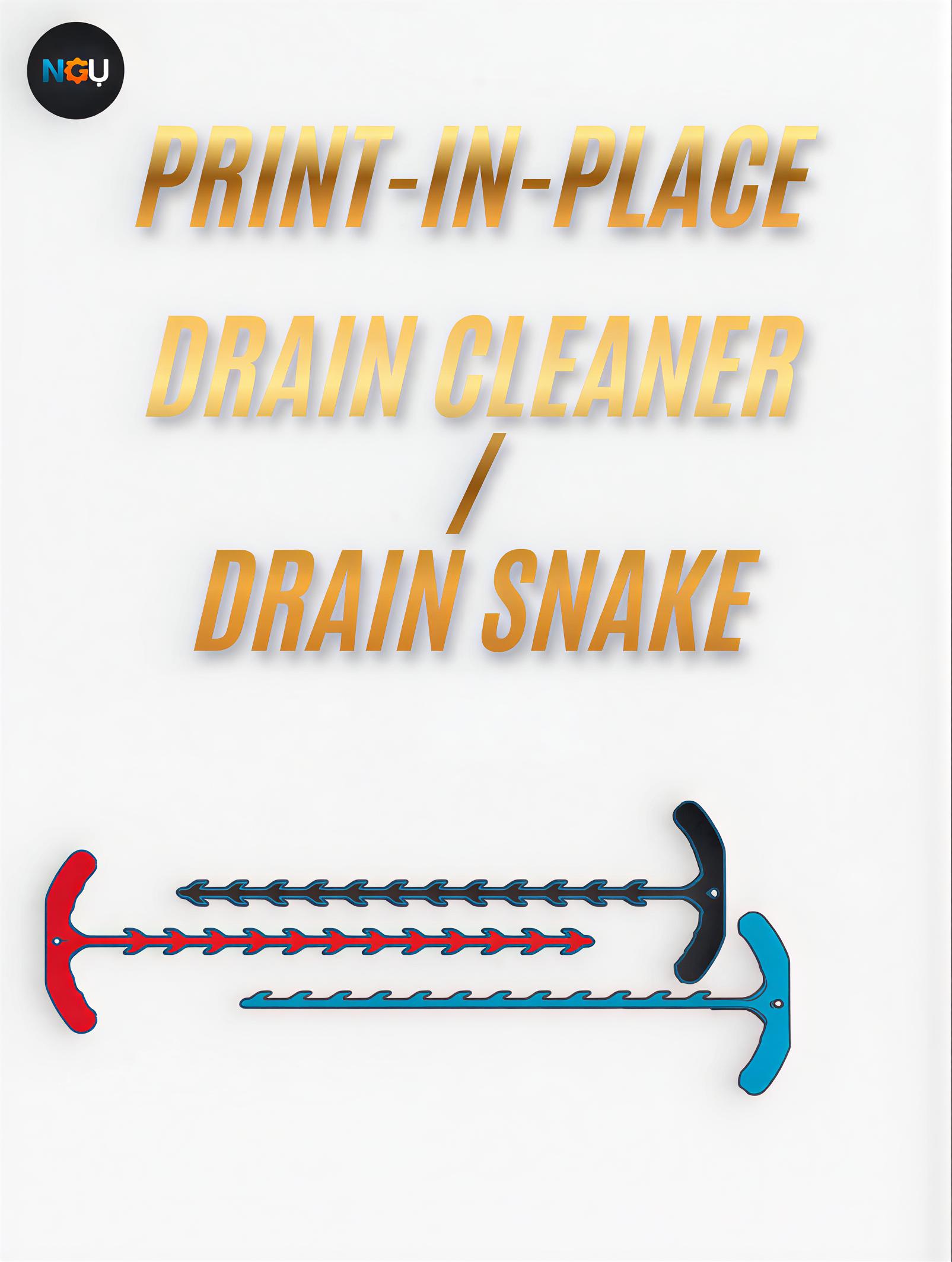 Reusable Drain Snake & Clog Removal (T-Handle,PiP)