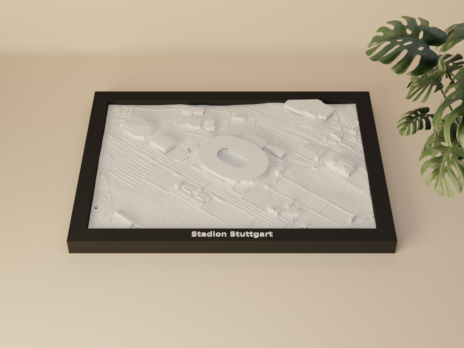Stadion Stuttgart, Germany - 3D Miniature