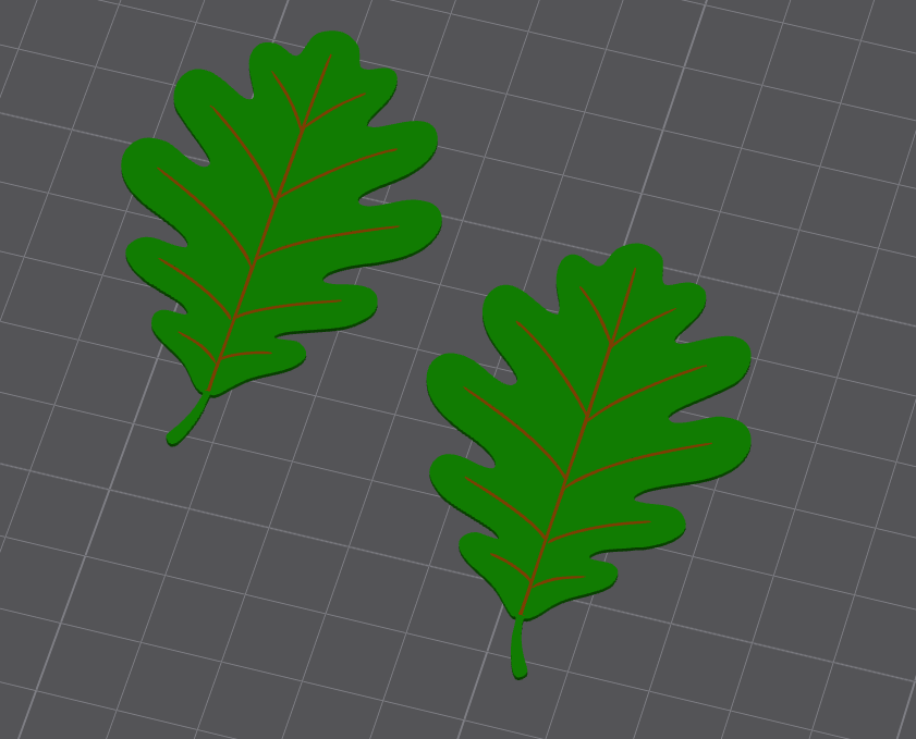 Miniatura 4 do modelo 3D Decorative Oak Leaf