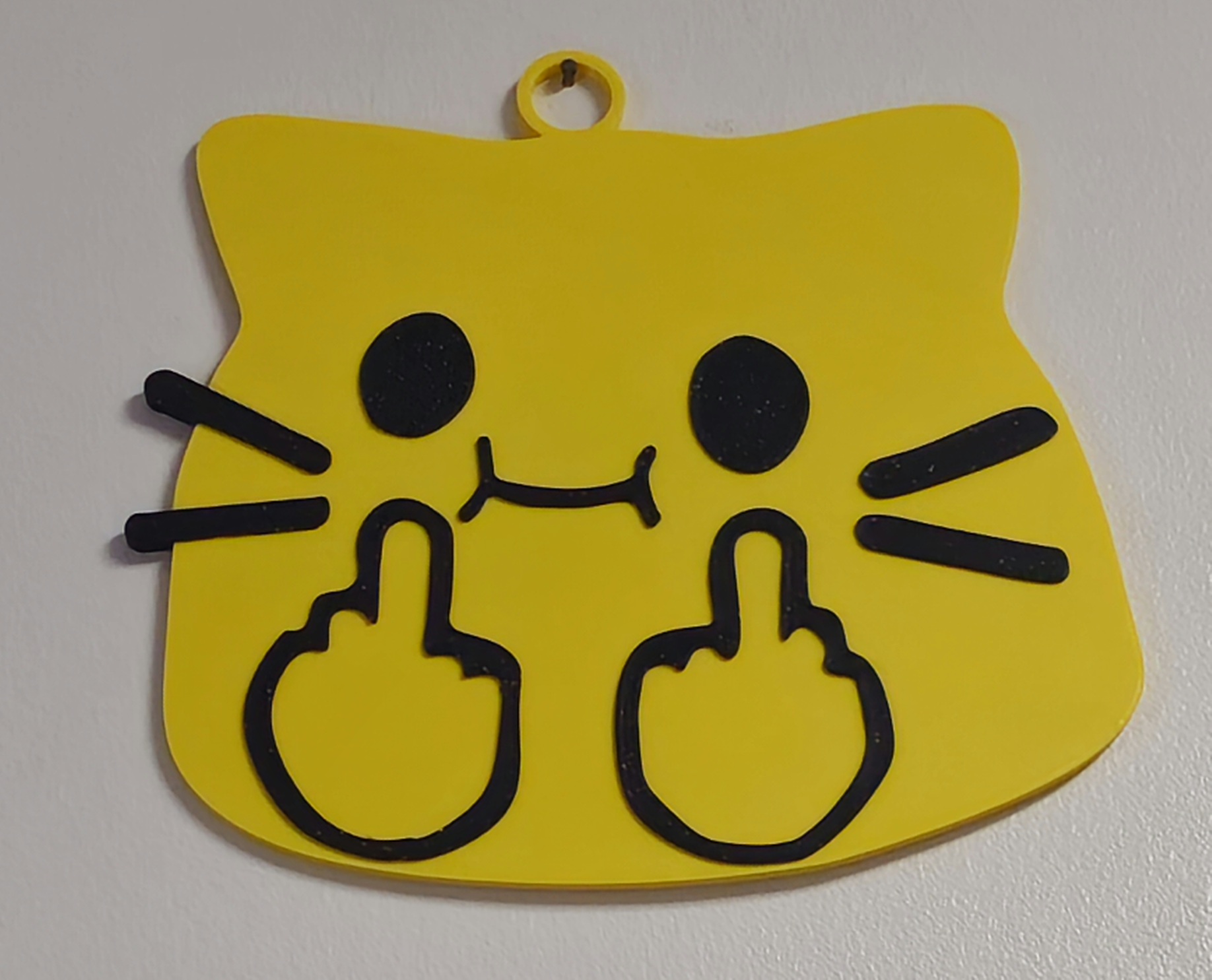 Hangable FU cat
