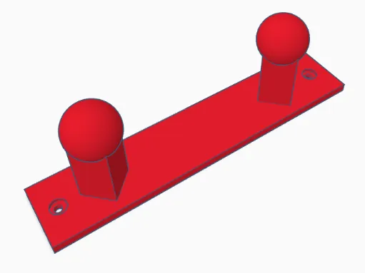 Coat rack 2 hooks / Porte manteau 2 crochets