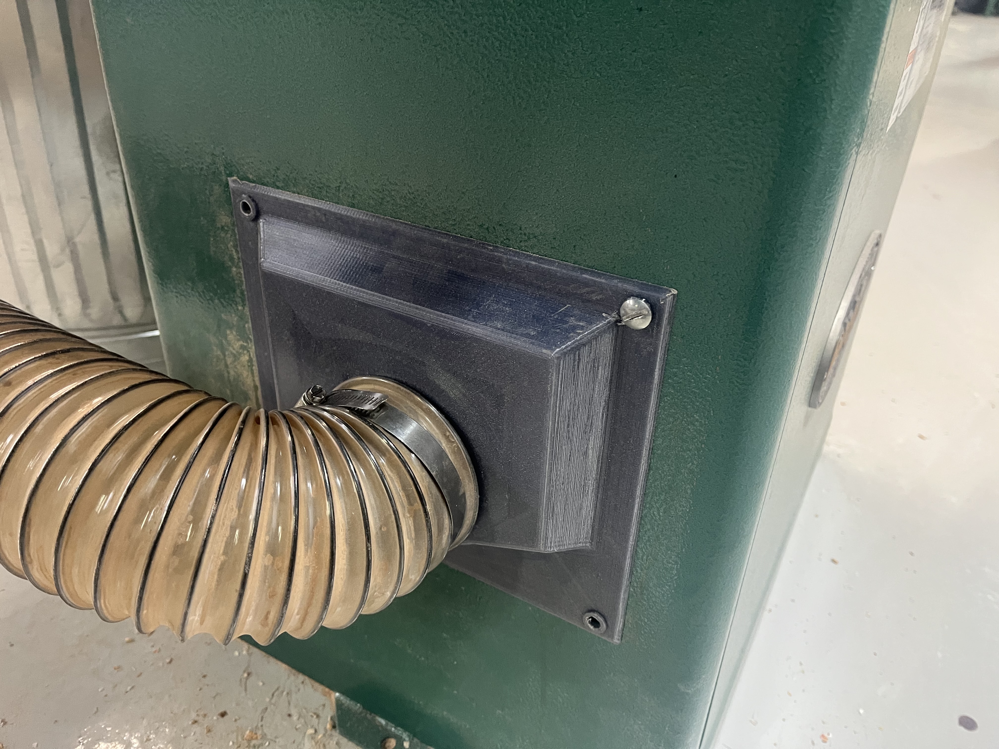 Grizzly jointer dust collector adapter plate