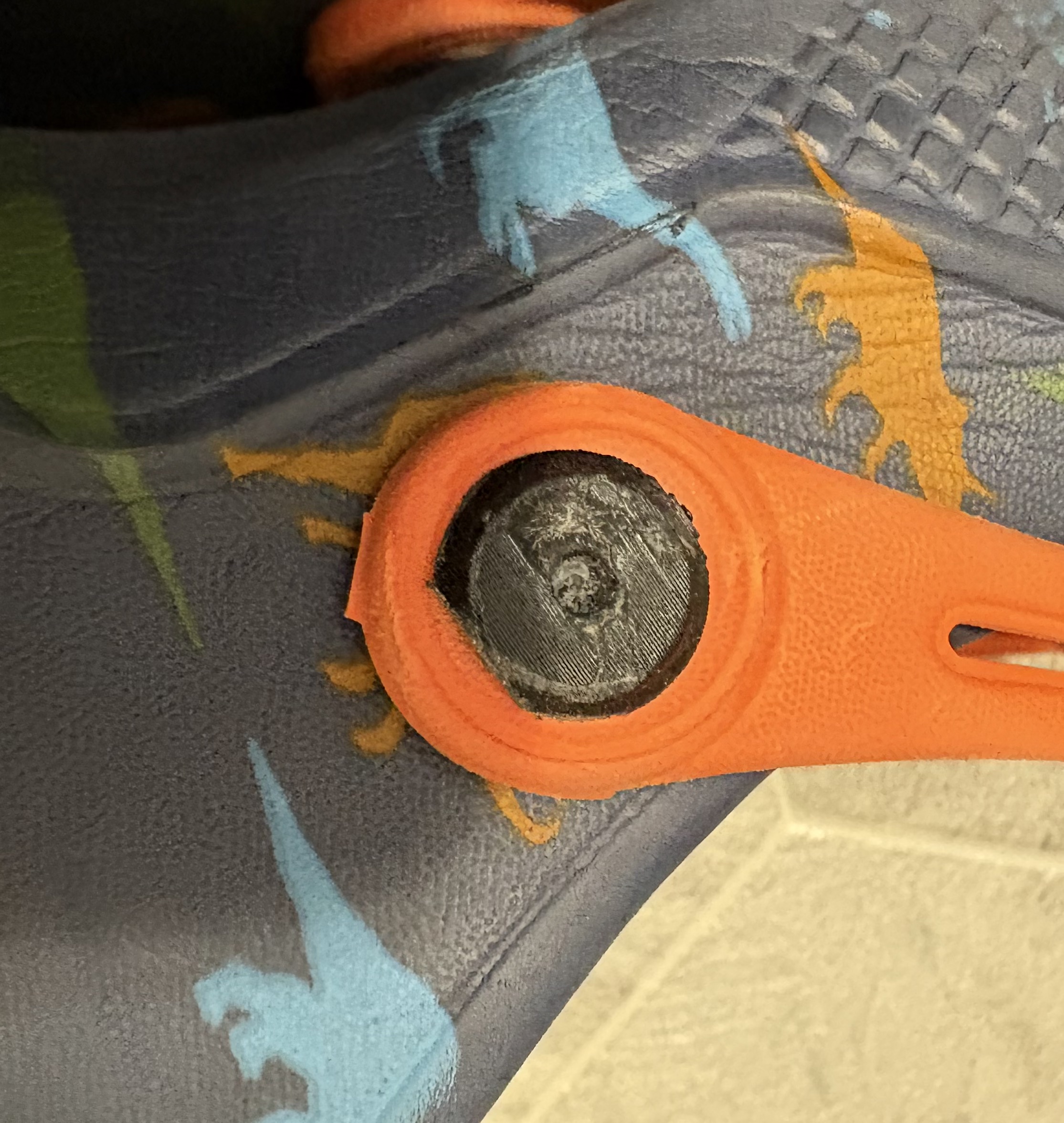Strap pin for Croc style shoe