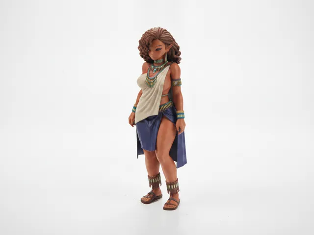 Fantasy Elf Warrior Figurine Female Figure 3D Printable