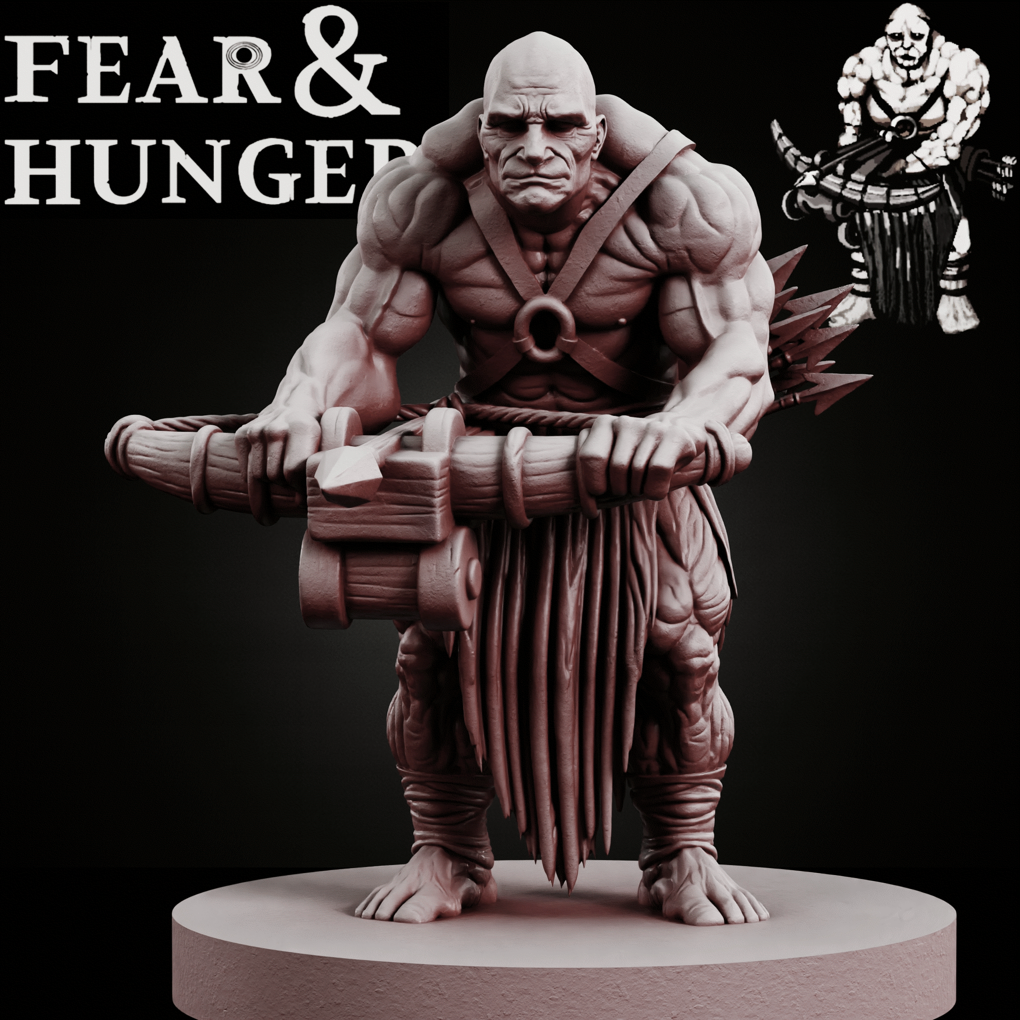 GUARD BALLISTA Fear and Hunger tabletop D&D RPG miniature figurine – scale STL Fan Art