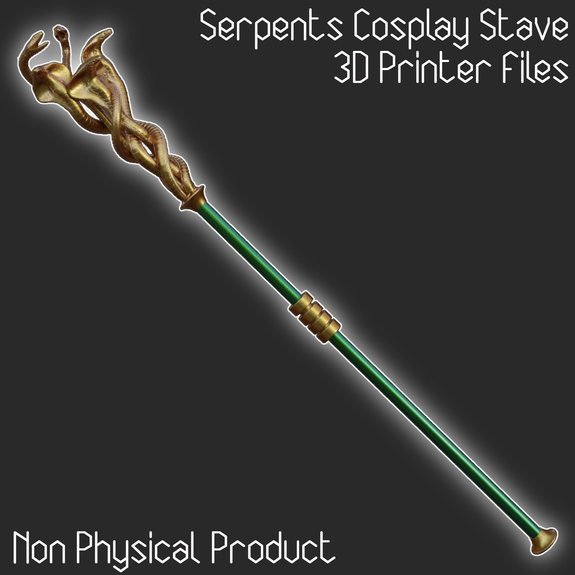 Fantasy Serpent Cosplay Stave