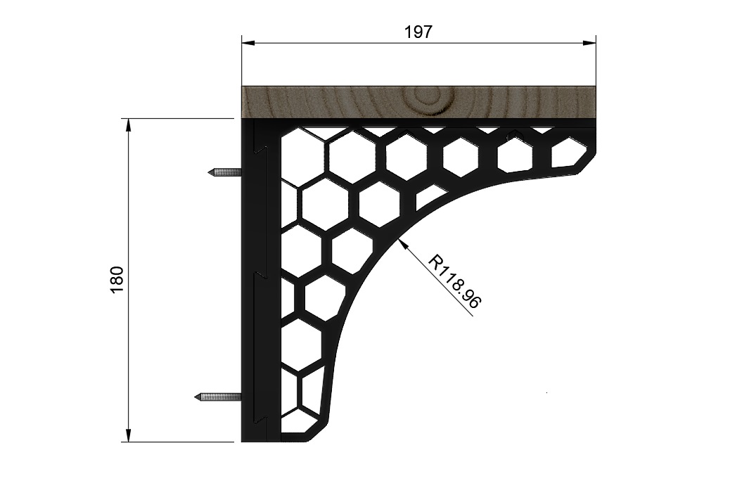 Miniatura 3 do modelo 3D Strong Shelf Bracket