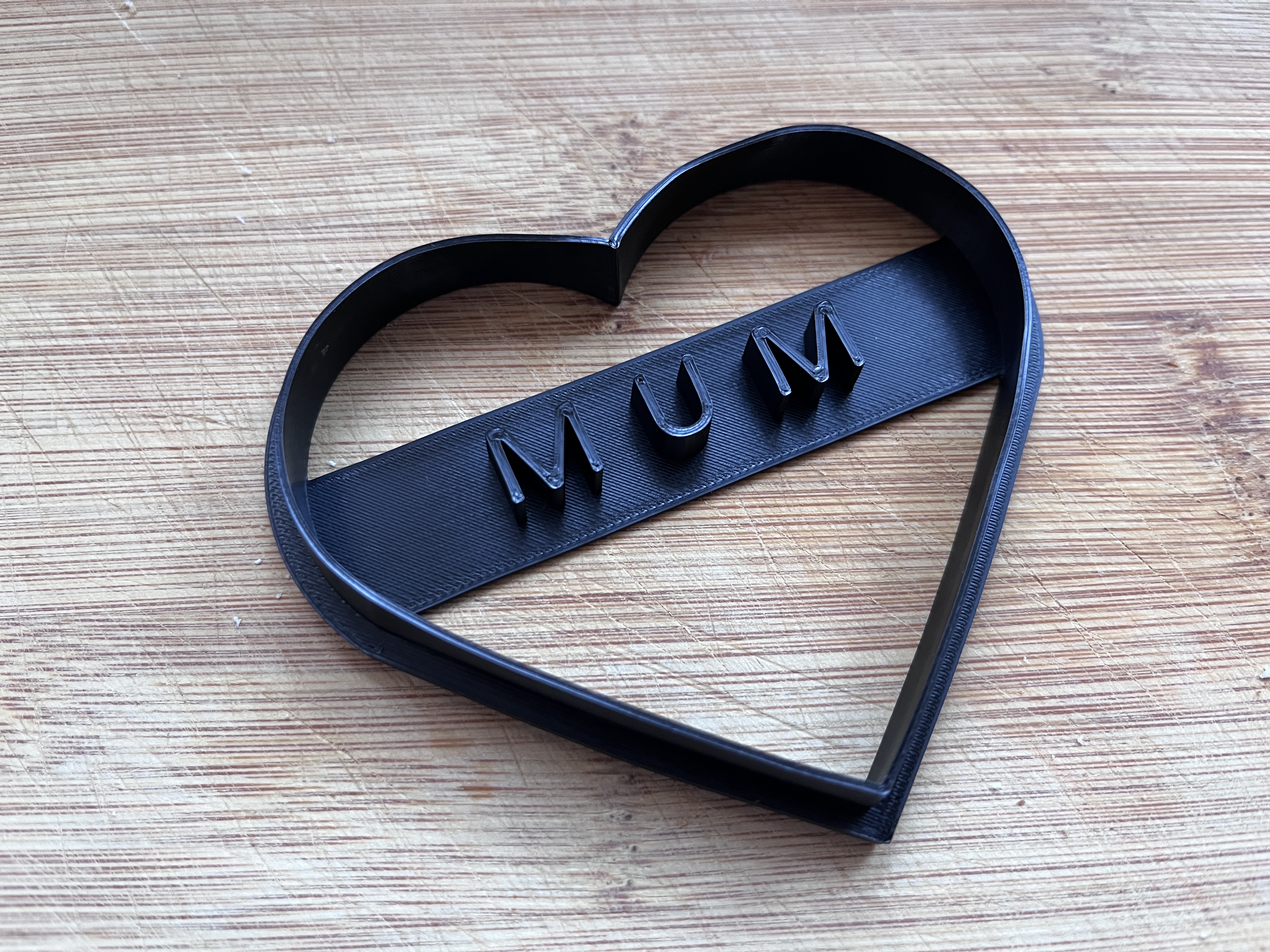 Heart-Shaped "MUM" Cookie Cutter