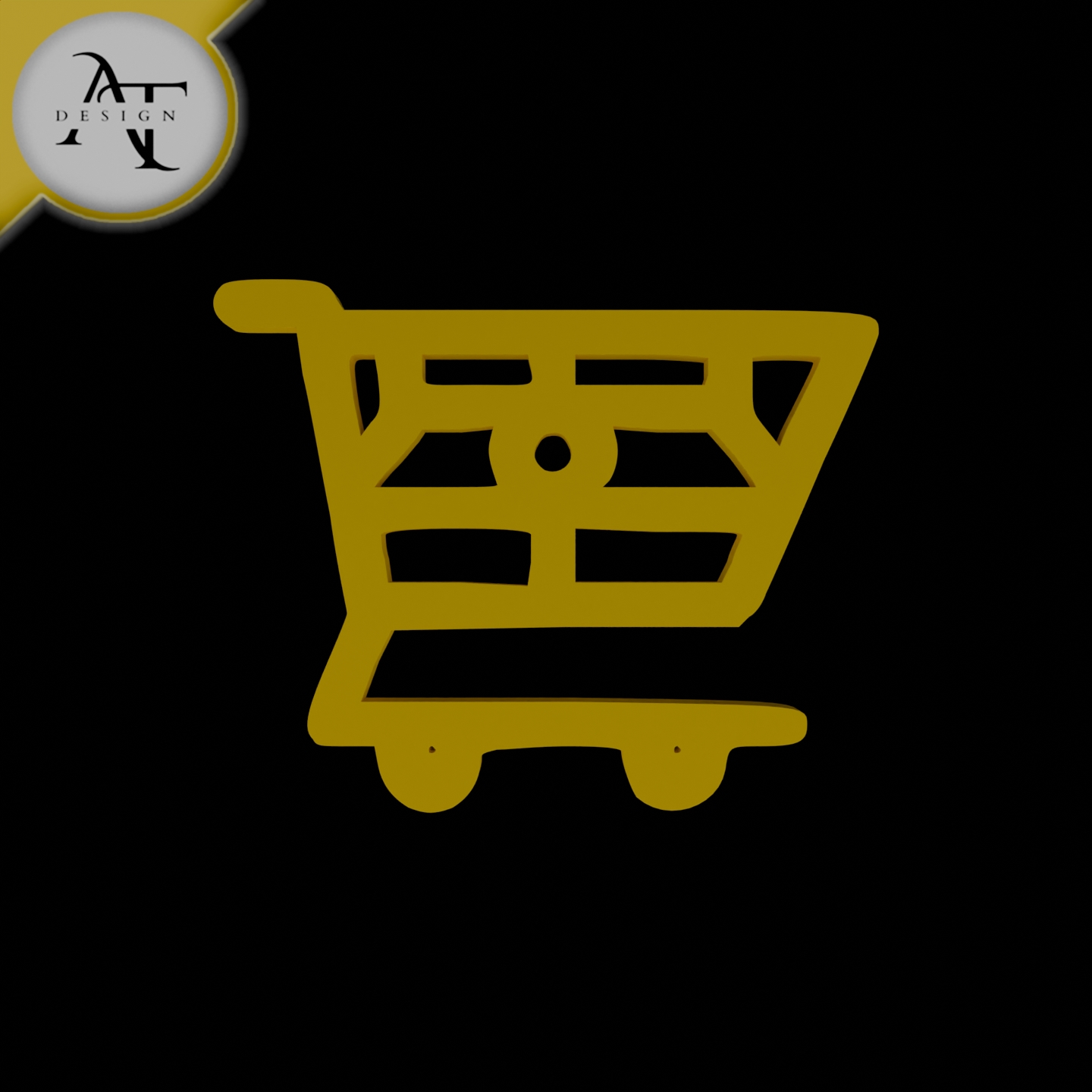 Simple Shopping Cart Symbol - 2D Art