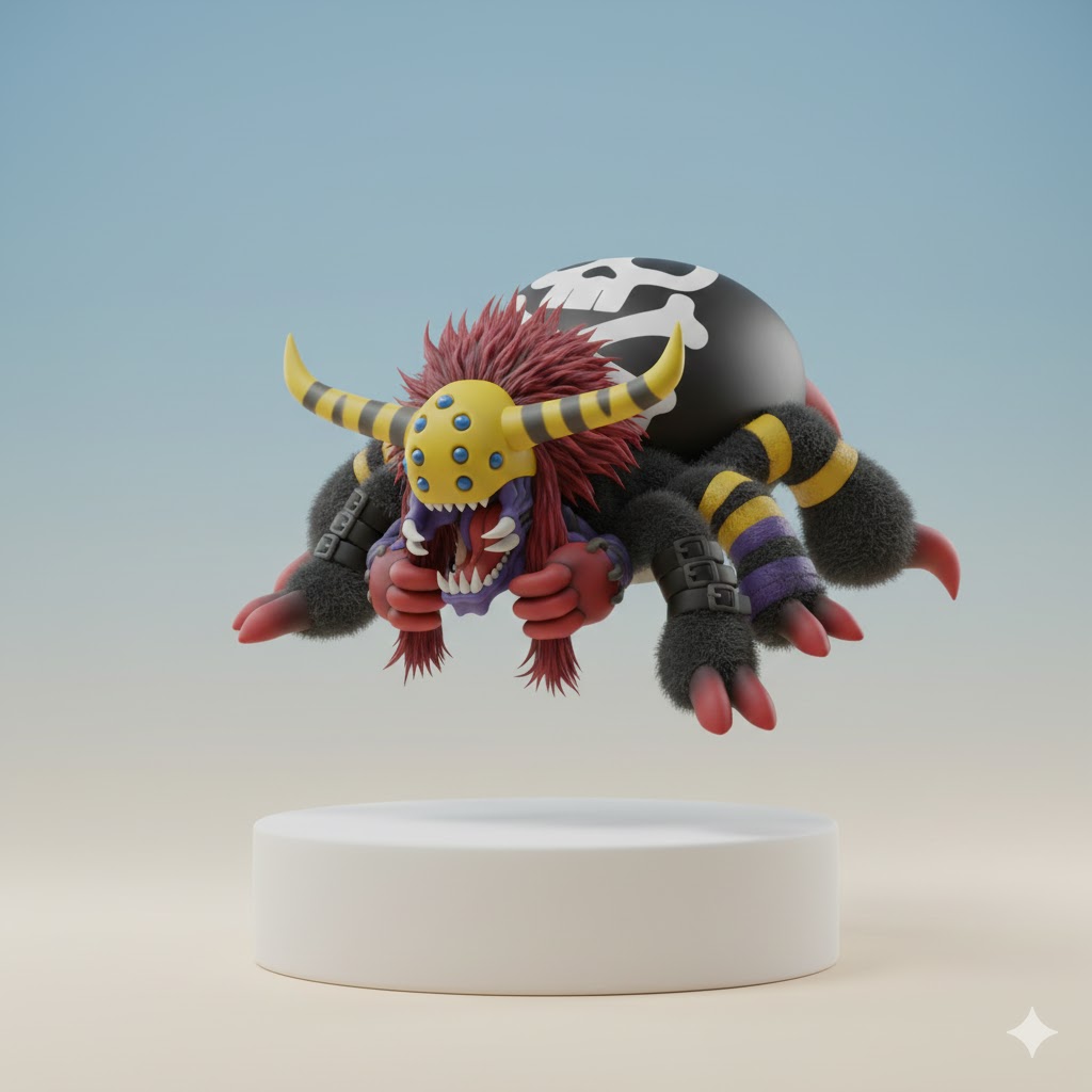 Dokugumon Digimon Creature Model