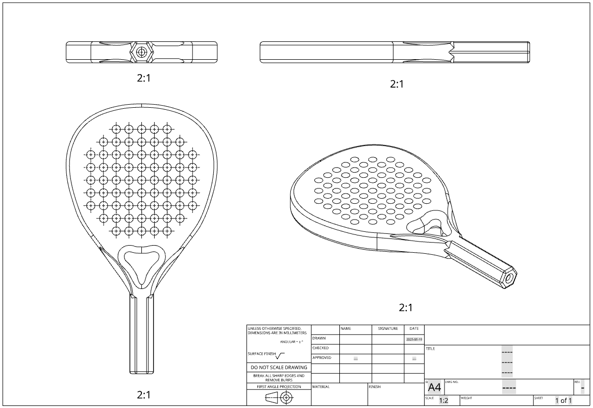 Miniatura 2 do modelo 3D Padel racket keychain