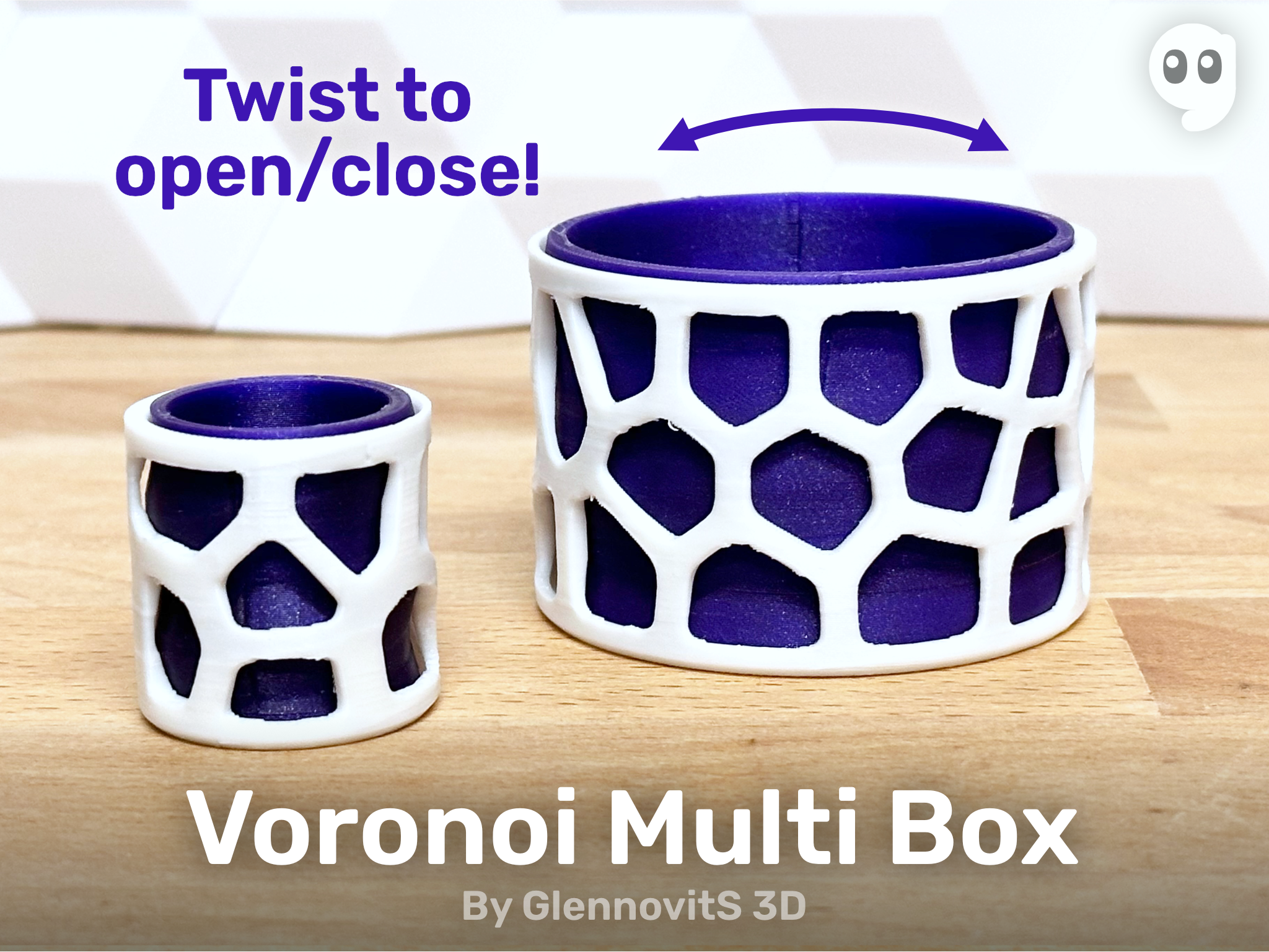Voronoi Multi Box (twist to open bowl)