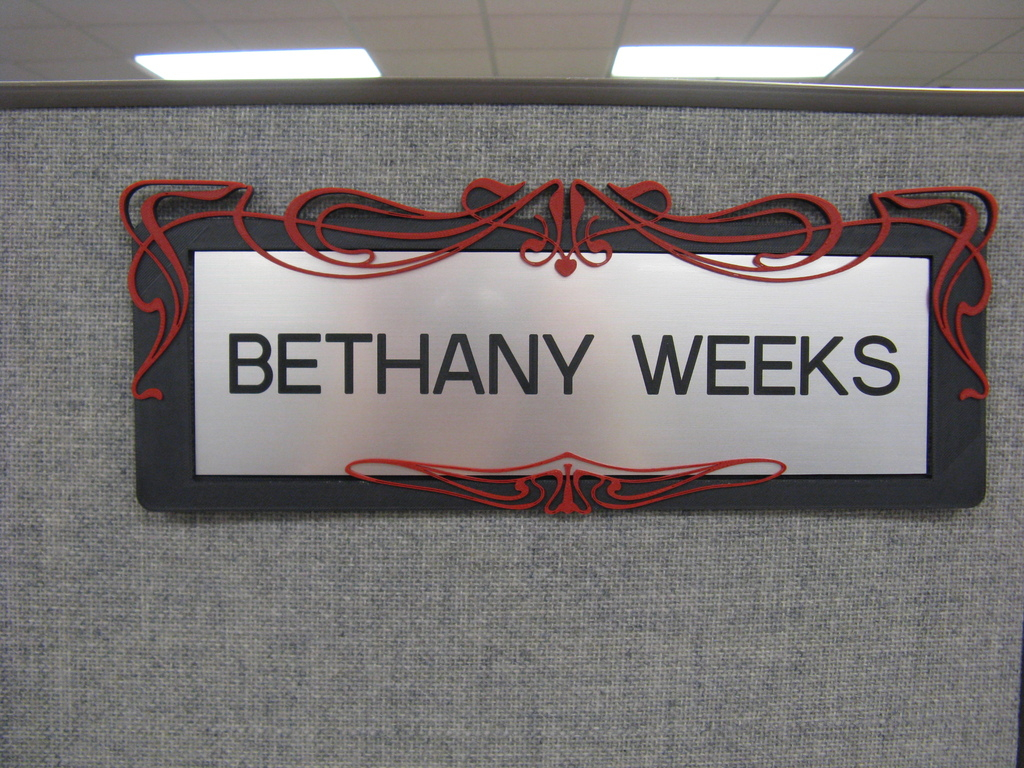 Name Plate Frame 3D model by Bethany Weeks