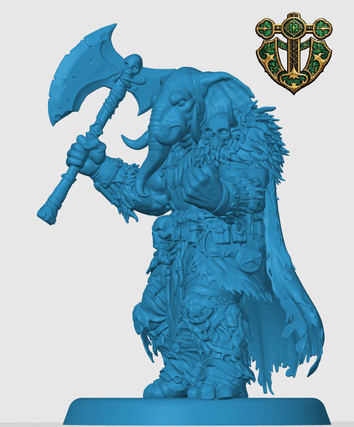 Miniatura 4 do modelo 3D Loxodon Barbarian