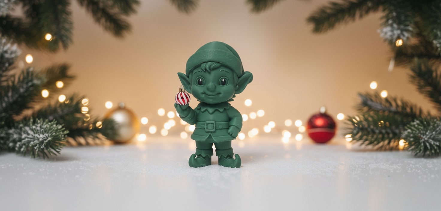 Waving Elf with Hat Christmas Workshop Figure