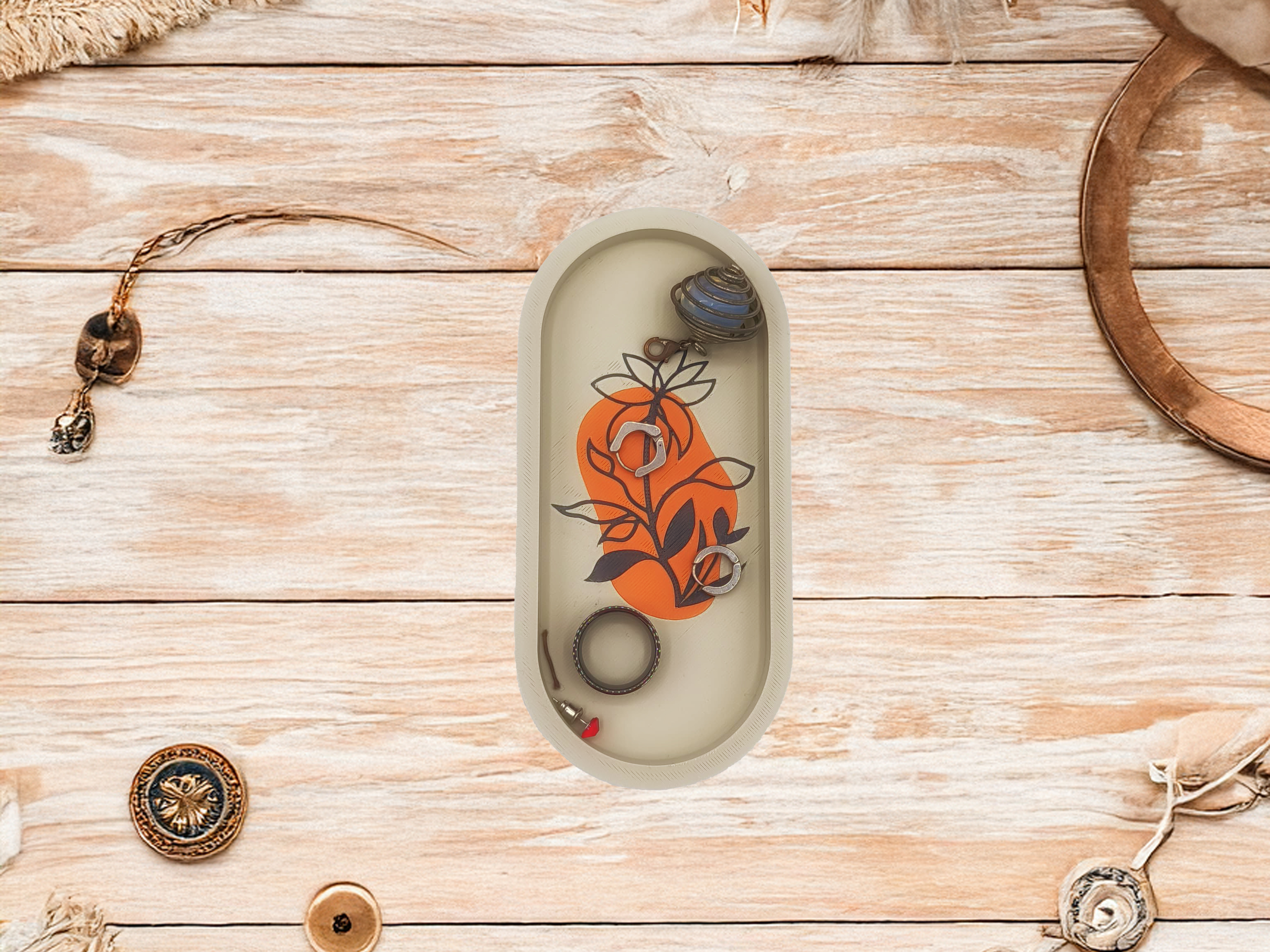 Boho Floral Tray