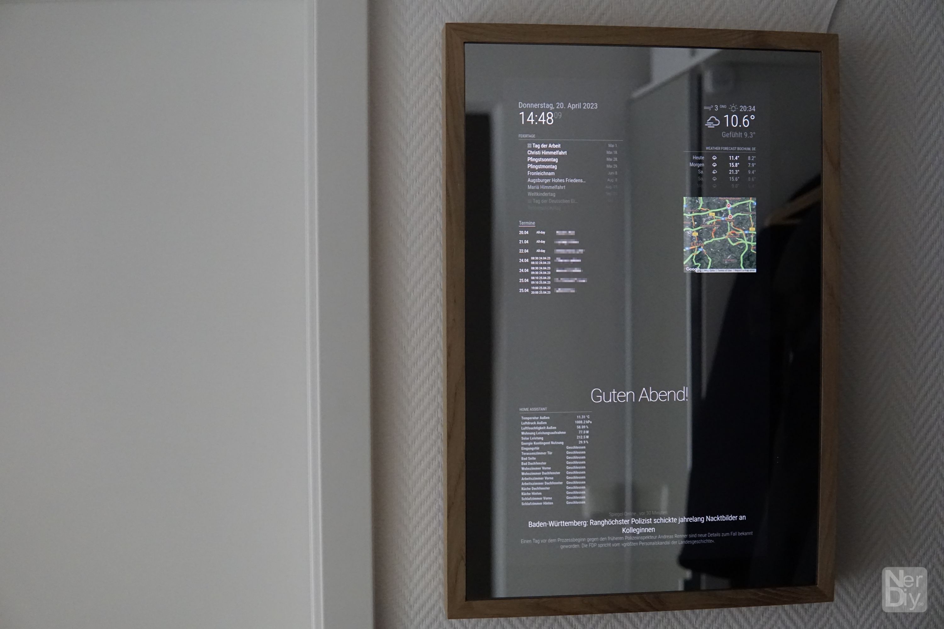 MagicMirror frame parts for Lenovo Q24i-1L TFT display by Nerdiy.de — thumbnail 2
