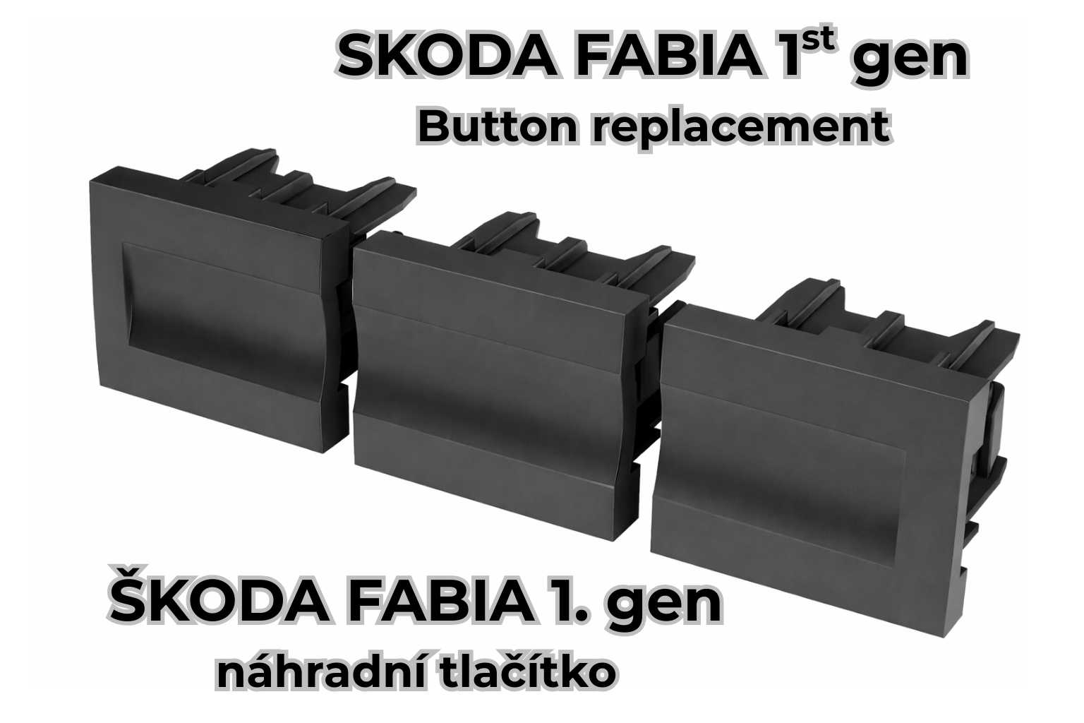 SKODA FABIA 1 - BUTTON REPLACEMENT / Náhrada tlačítek středové konzole pro Škoda Fabia 1