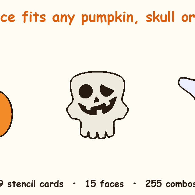Mix & Match Halloween Drawing Stencils (9 Cards) by Crazy Fatty ...
