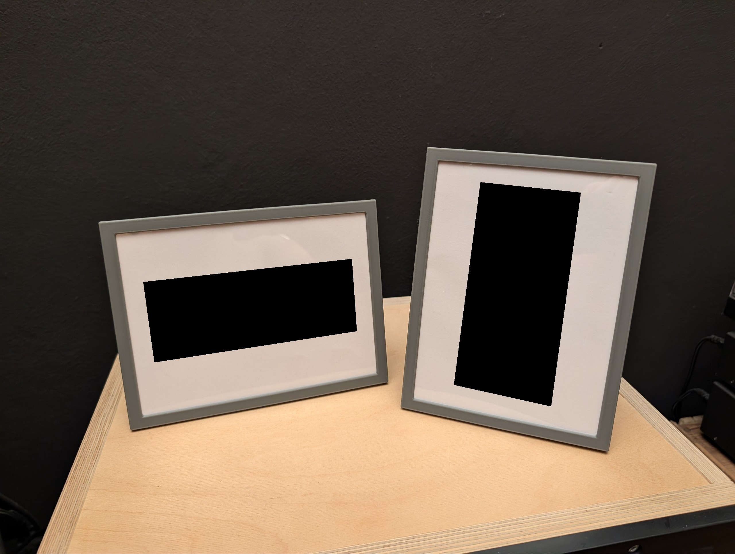 Snap-fit picture frame with stand