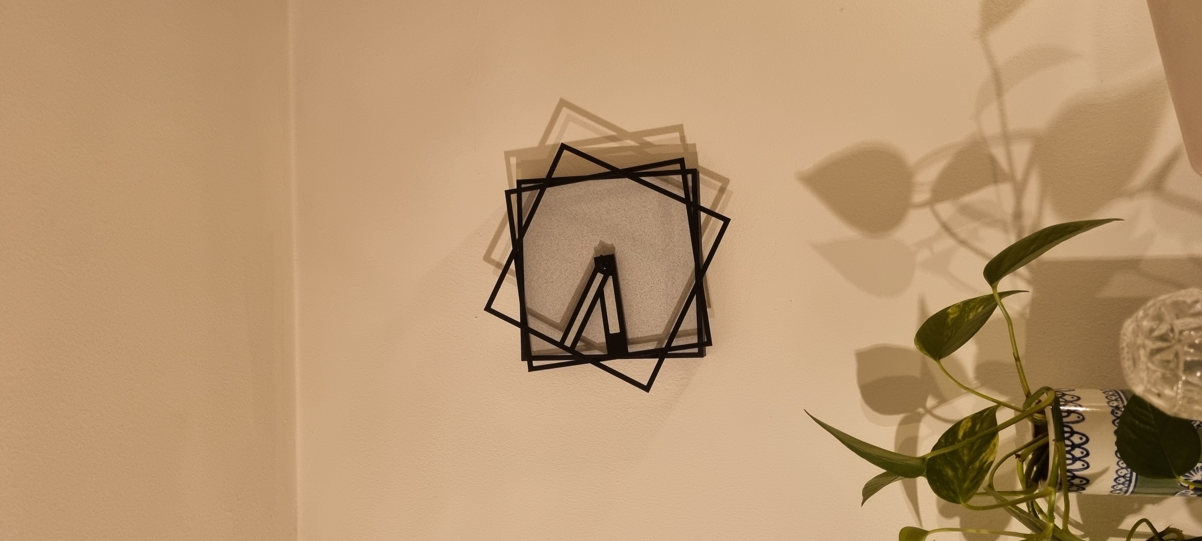 Square Rotating Wall Clock