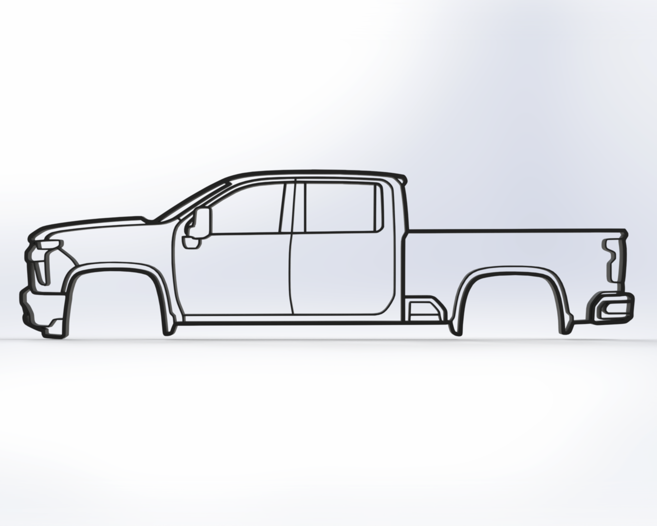 Chevrolet Silverado 2D Wall Art
