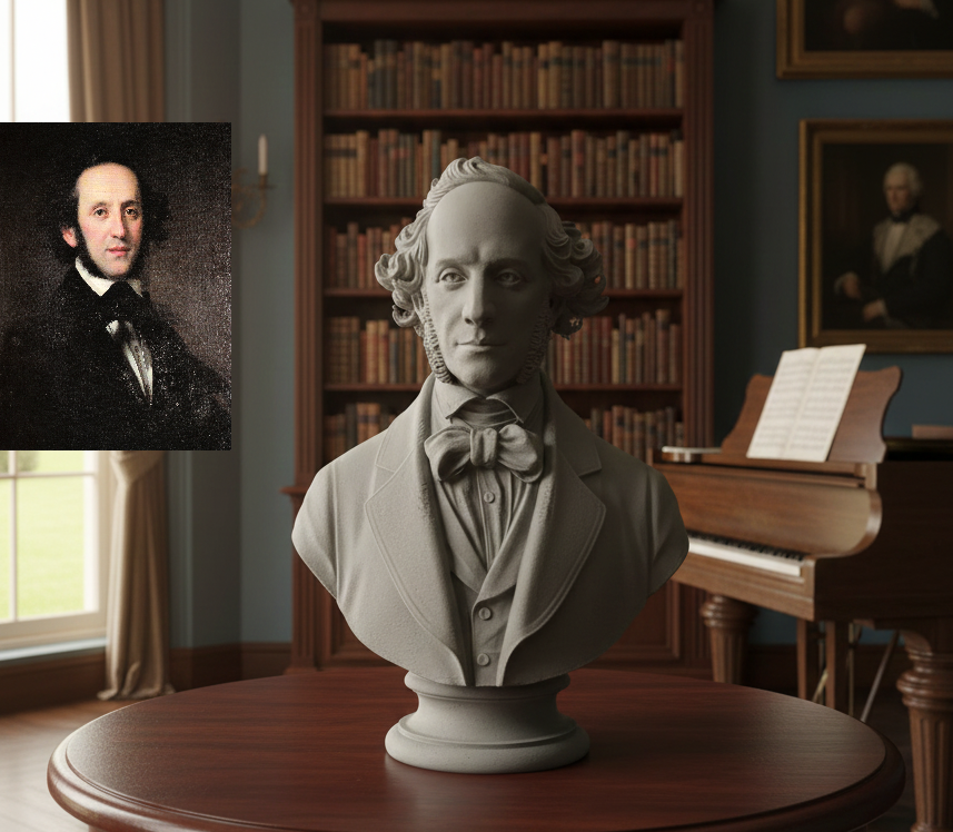 Jakob Ludwig Felix Mendelssohn Bartholdy - bust