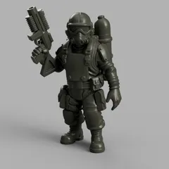 Sci-Fi Gas Mask Trooper