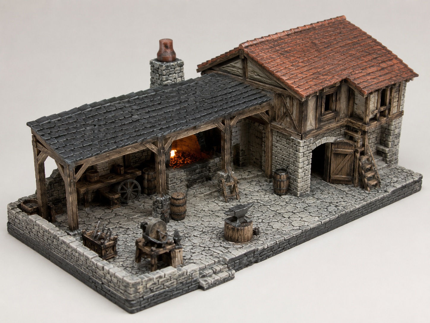 Mittelalterliche Schmiedewerkstatt/Medieval forging workshop