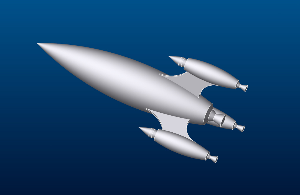 Rocketship Mid Century Space Age