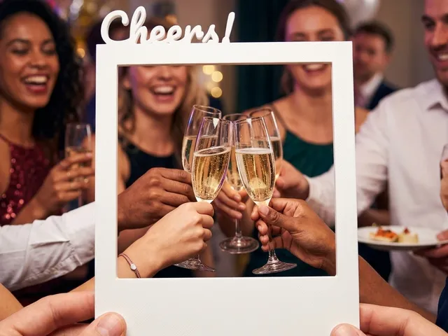 Polaroid Photo Prop "Cheers!"