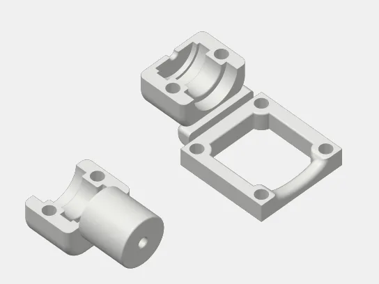 Printrbot Simple Metal E3D Hotend Mount with Fan Mount