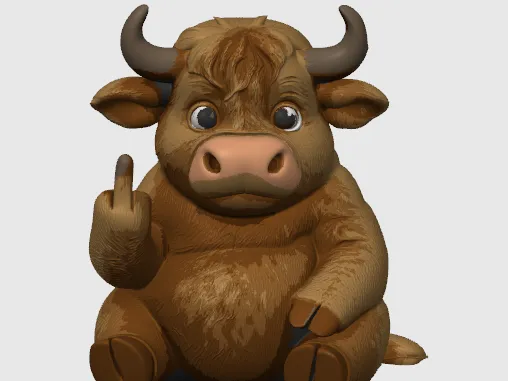Highlandcow Middle finger