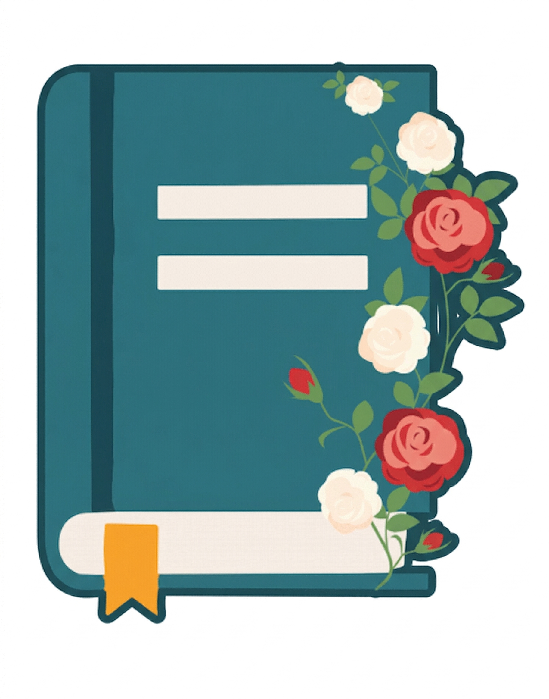 Book w/florals cookie cutter 3D model