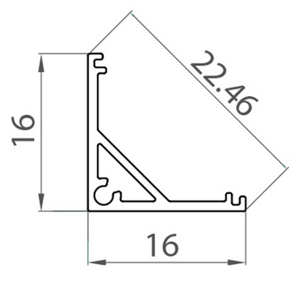 Led Aluminium Channel V-Shaped Mounts