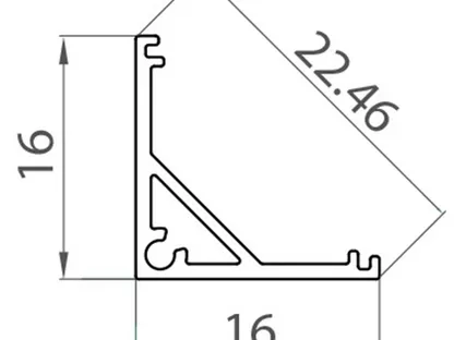 Led Aluminium Channel V-Shaped Mounts