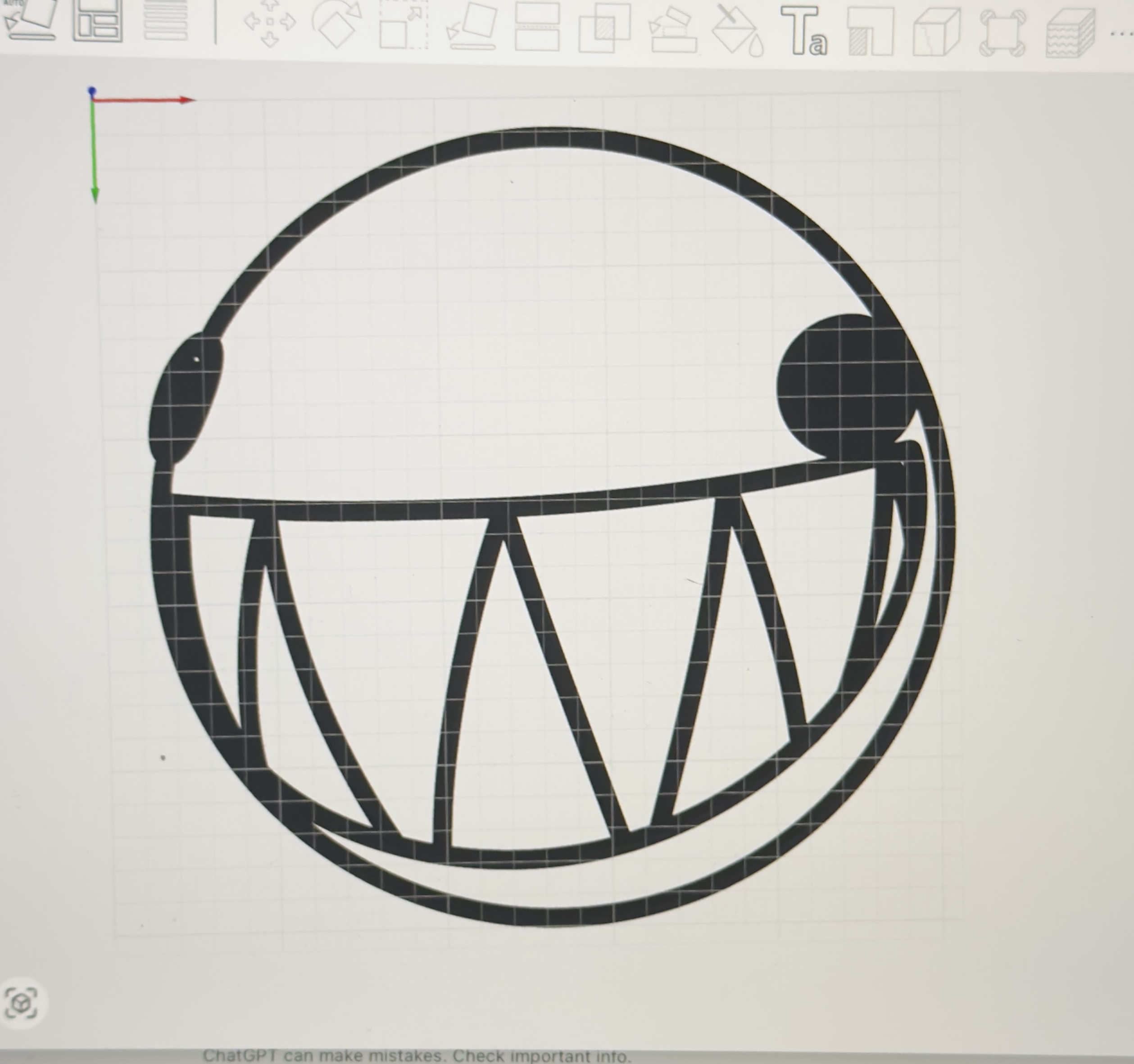 TADC Bubble Silhouette Wall Line Art