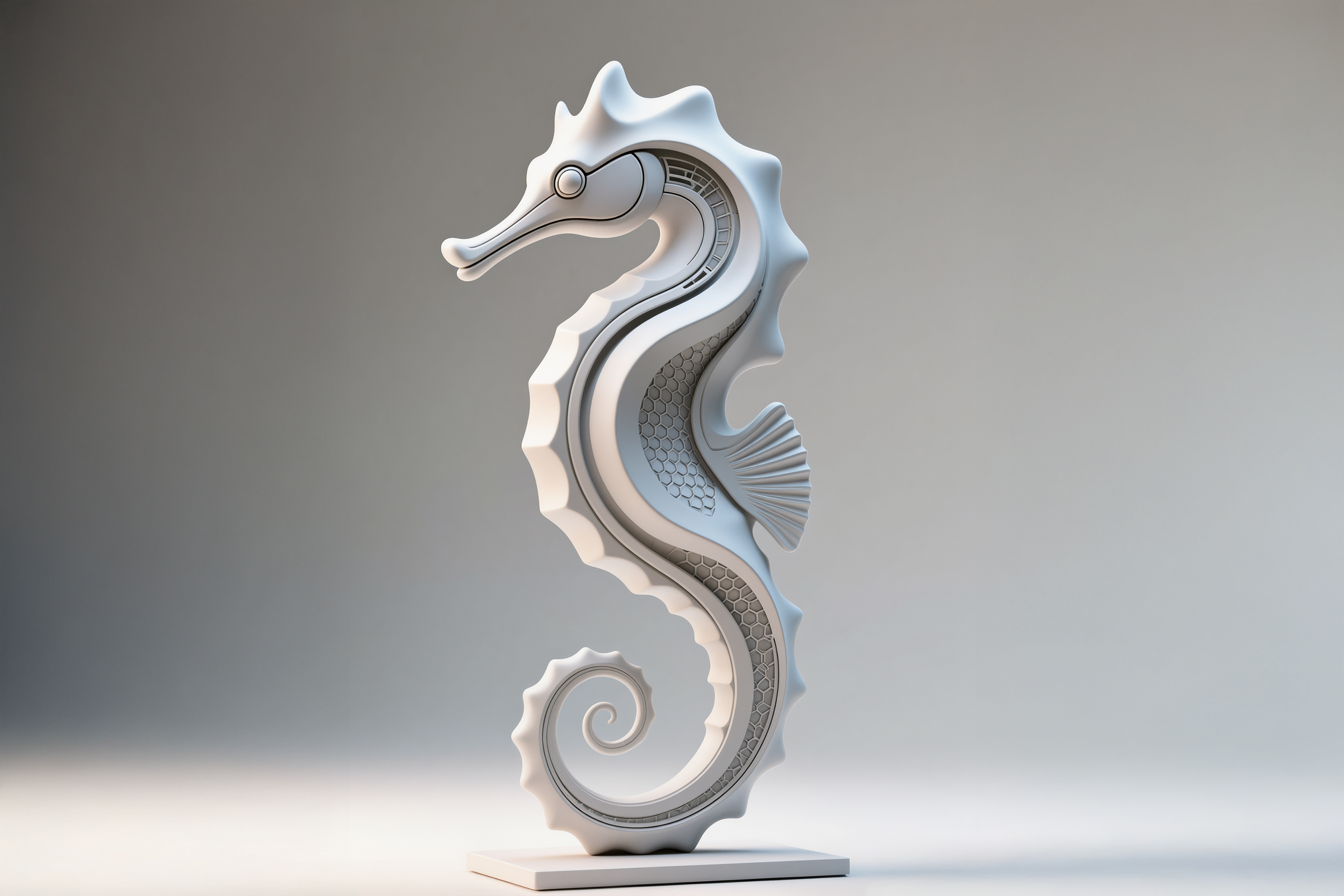 Seahorse Hexa, Sculpture