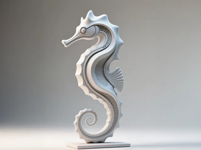 Seahorse Hexa, Sculpture