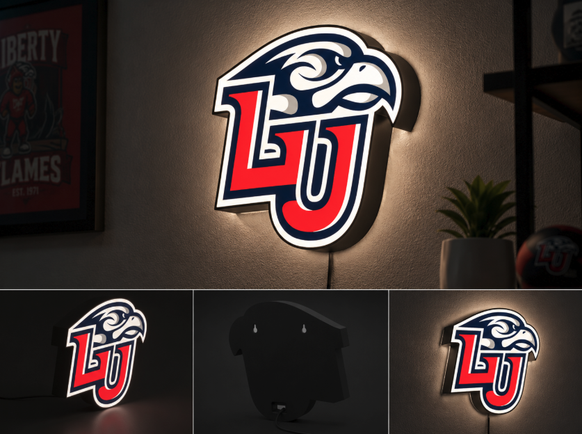 Liberty University LED Light Box | Multi-Color 3D Printable STL