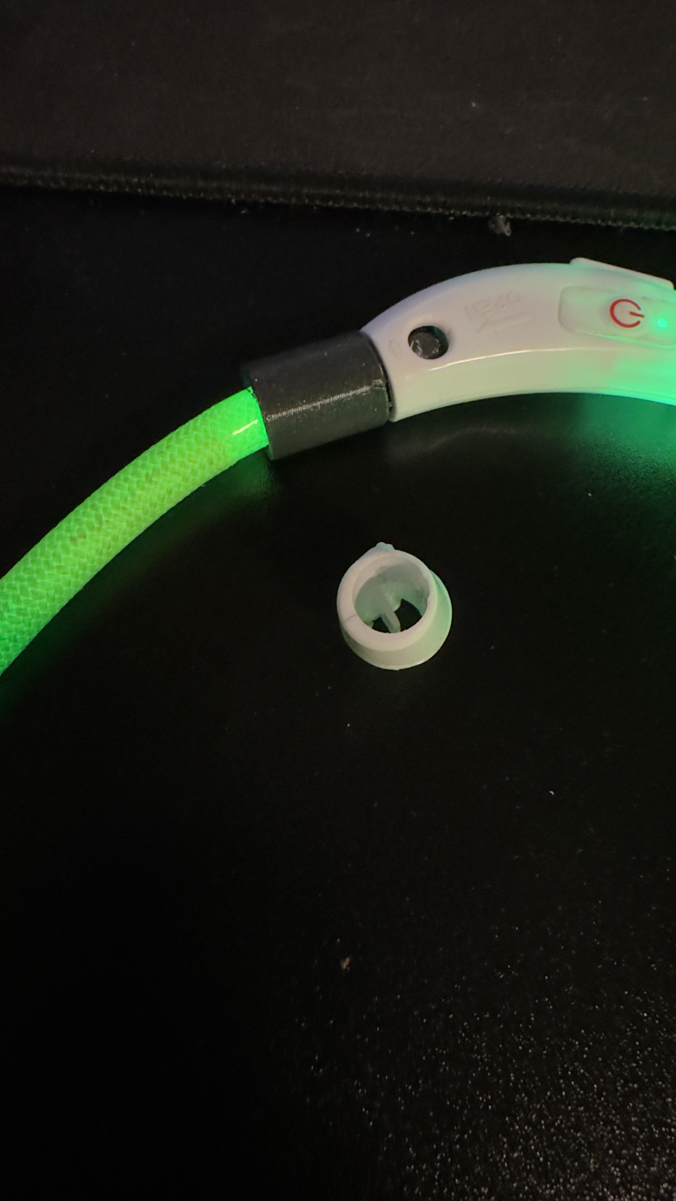 Led dog collar fixing