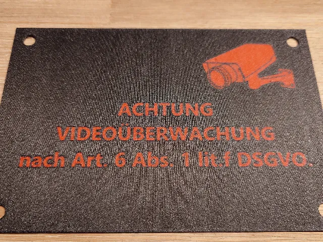 Video Surveillance Sign / Videoüberwachung Schild / 15x10cm