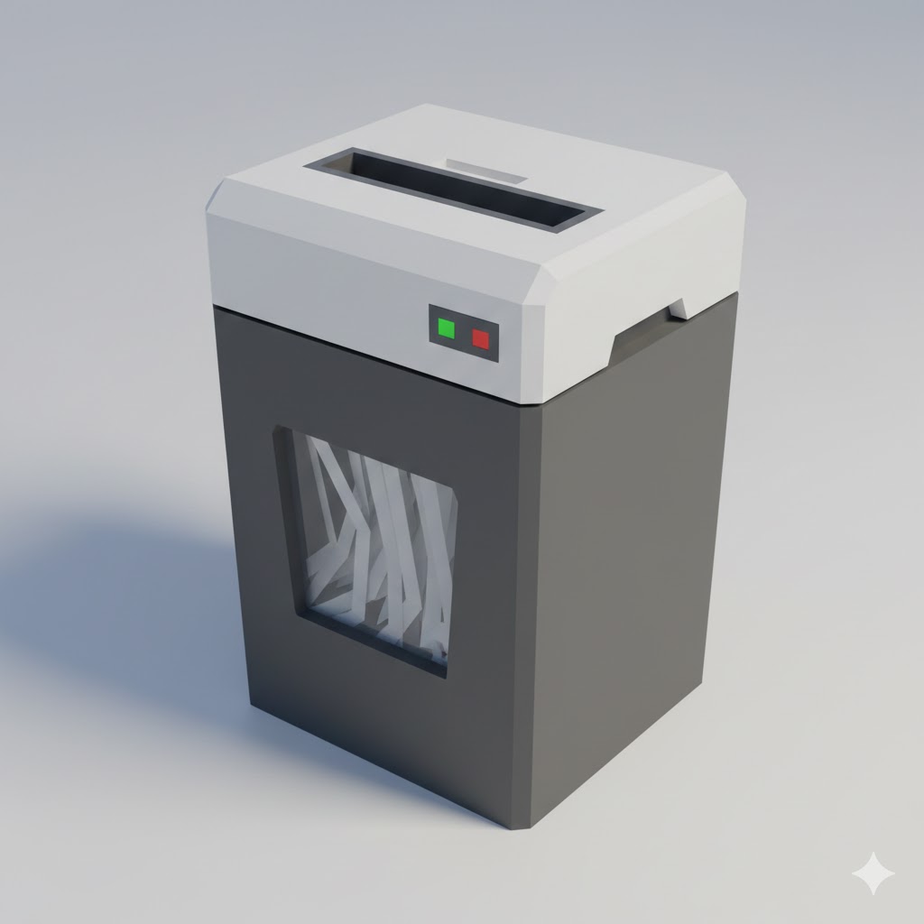 Low Poly Paper Shredder