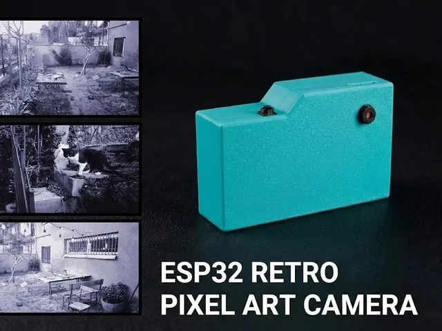 esp32 retro pixel art camera
