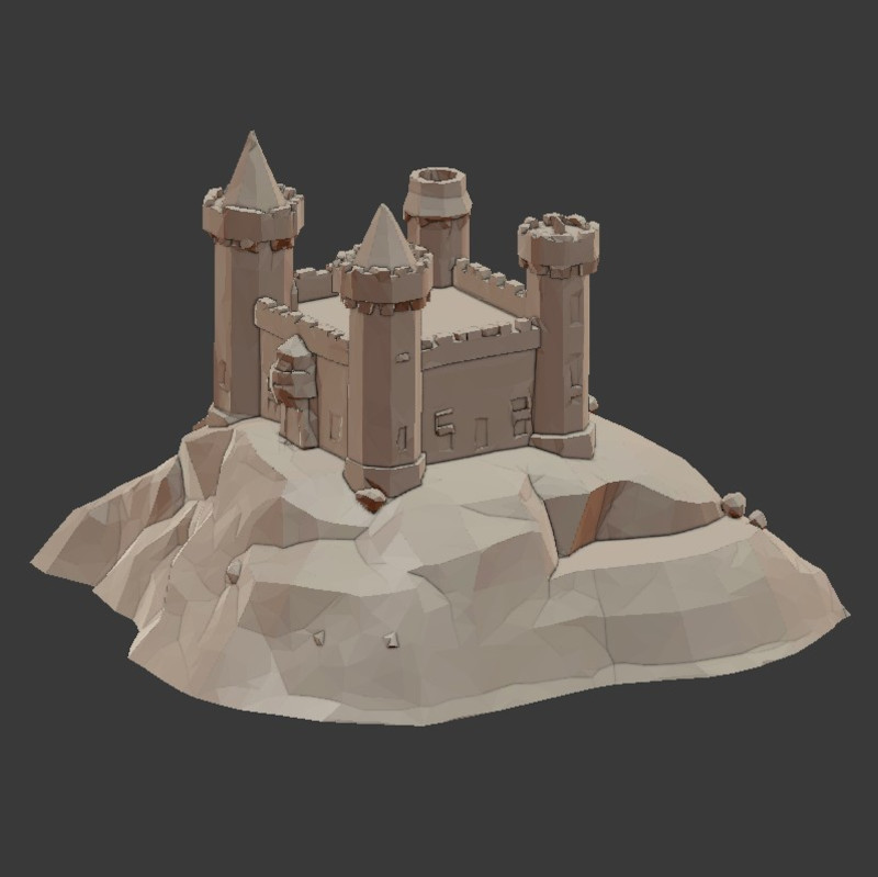 DND Style Castle NoSupport FdmReady terrain requisit