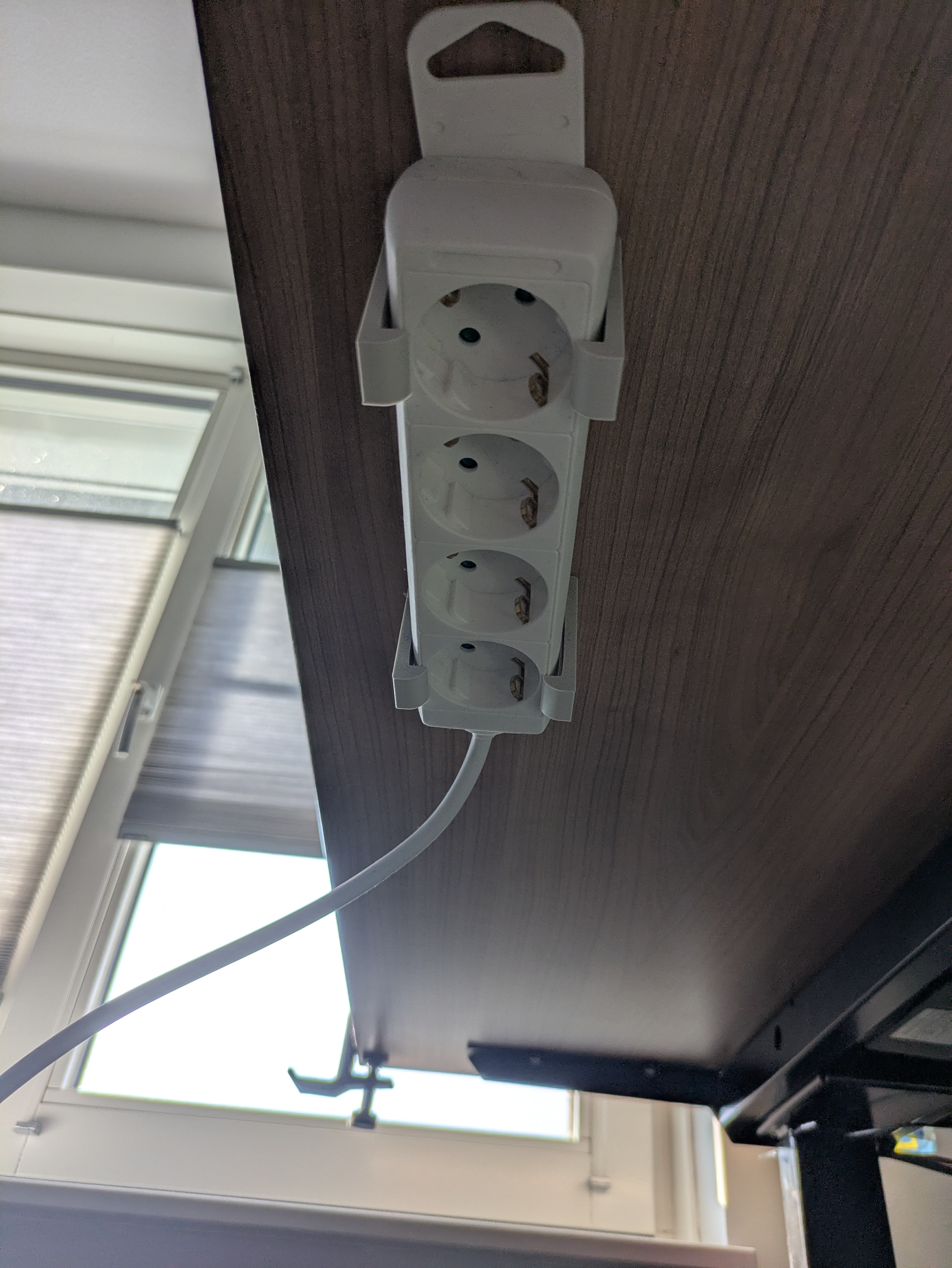 Powerstrip holder wall mount, under desk